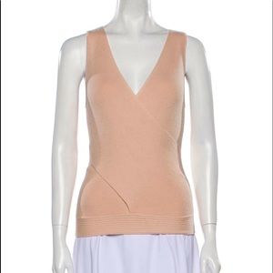 XS Ramy Brook blush sleeveless sweater with v-neck
